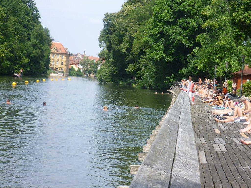 80 Jahre ist es schon alt, das Bamberger Hainbad, gelegen am Regnitzradweg.